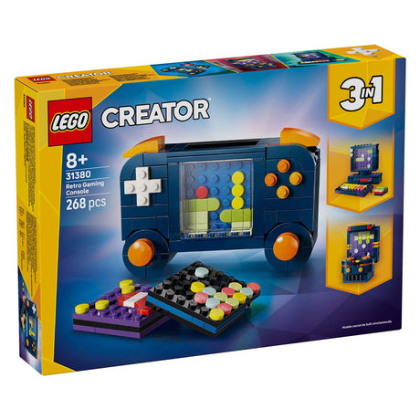 Lego® Creator 3-in-1-Retro-Spielekonsolen-Spielzeugmodell – in einen Desktop- oder Arcade-Automaten umwandelbar – 31380