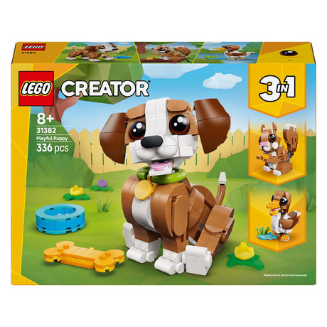 Lego® Creator 3in1 süße Tiere: Verspielter Welpe – Tierset – in ein Eichhörnchen oder eine Ente verwandeln – 31382