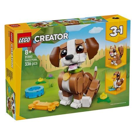 Lego® Creator 3in1 süße Tiere: Verspielter Welpe – Tierset – in ein Eichhörnchen oder eine Ente verwandeln – 31382