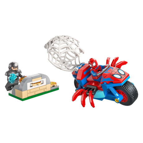 Lego Marvel – Spidey auf seinem Motorrad vs. Nashorn – Konstruktionsspielzeug (11206)