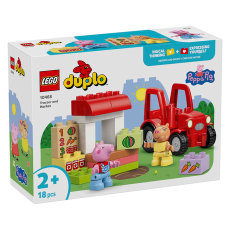 Lego Duplo Peppa Wutz Traktor und Marktstand, Tierspielzeug für Kleinkinder – 10468