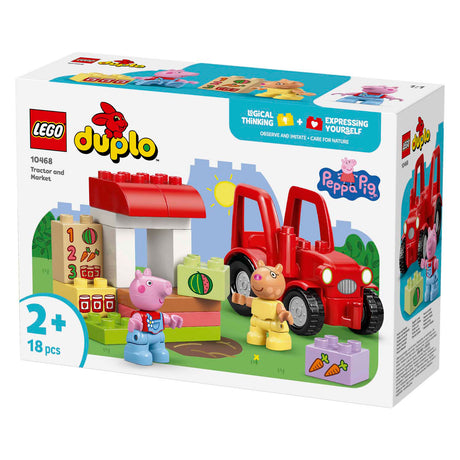 Lego Duplo Peppa Wutz Traktor und Marktstand, Tierspielzeug für Kleinkinder – 10468