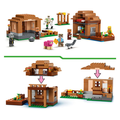 Lego Minecraft Summoner Village Angriffsspielzeug für Kinder mit 11 Figuren aus dem Videospiel 21596
