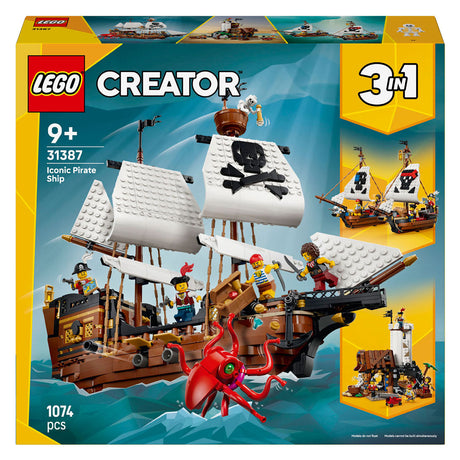 Lego creator 3in1 klassiek piratenschip piraten boot speelgoed voor kinderen 31387