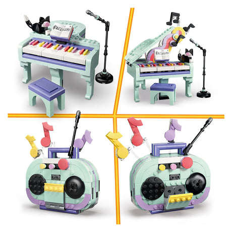 Lego Creator 3in1 Klavier mit Katze und Radio- und Plattenspielerspielzeug für Kinder 31392