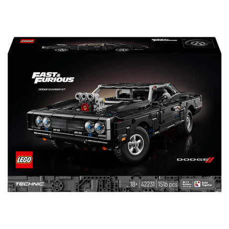 Lego technic fast and furious dodge charger r t auto bouwpakket voor volwassenen 42231