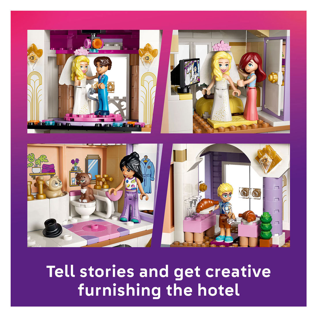 Lego Friends Heartlake City Grand Hotel Spielzeug mit Tierfiguren und Puppen 42704