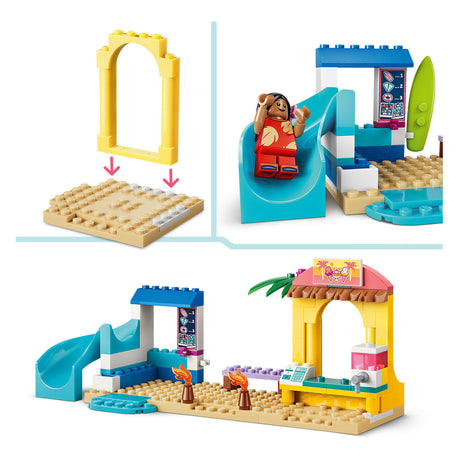 Lego ǀ Disney Strandspaß mit Lilo und Stitch, baubares Spielzeug für Kinder und Dekoration 43280