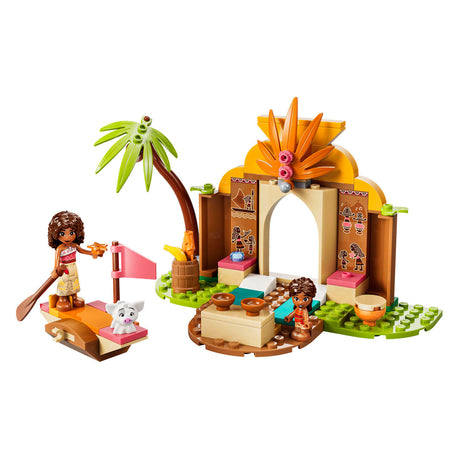 Lego ǀ Disney Vaiana Dorfhaus und Boot, baubares Spielzeug für Kinder mit Tierfigur 43282