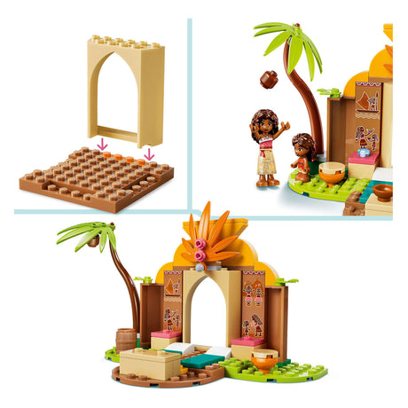 Lego ǀ Disney Vaiana Dorfhaus und Boot, baubares Spielzeug für Kinder mit Tierfigur 43282