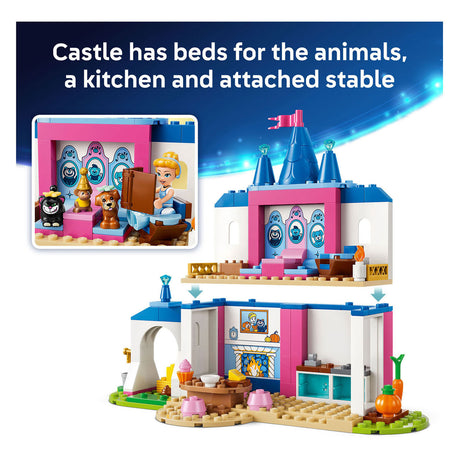 Lego® ǀ Disney Prinzessin Aschenputtels Schloss mit Tierfreunden – Bauspielzeug für Kinder mit Aschenputtel und 4 Tieren – 43283
