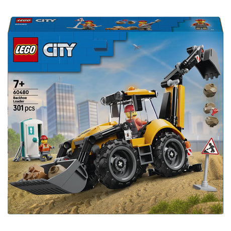 Lego City Gelber Baggerlader Spielzeug für Kinder und Kinderzimmerdekoration 60480