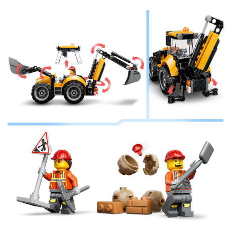 Lego City Gelber Baggerlader Spielzeug für Kinder und Kinderzimmerdekoration 60480