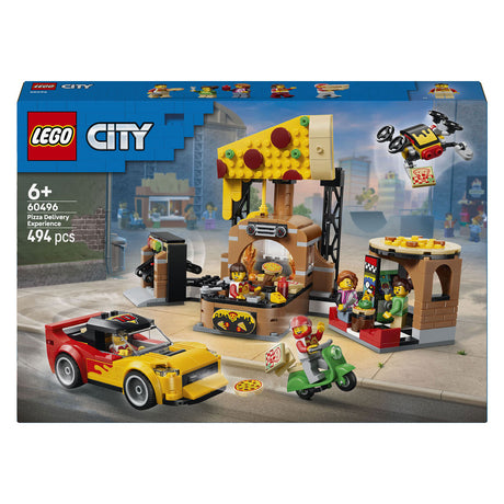 Lego City Pizzacenter mit Fahrzeugen, Pizzaspielzeug für Kinder 60496