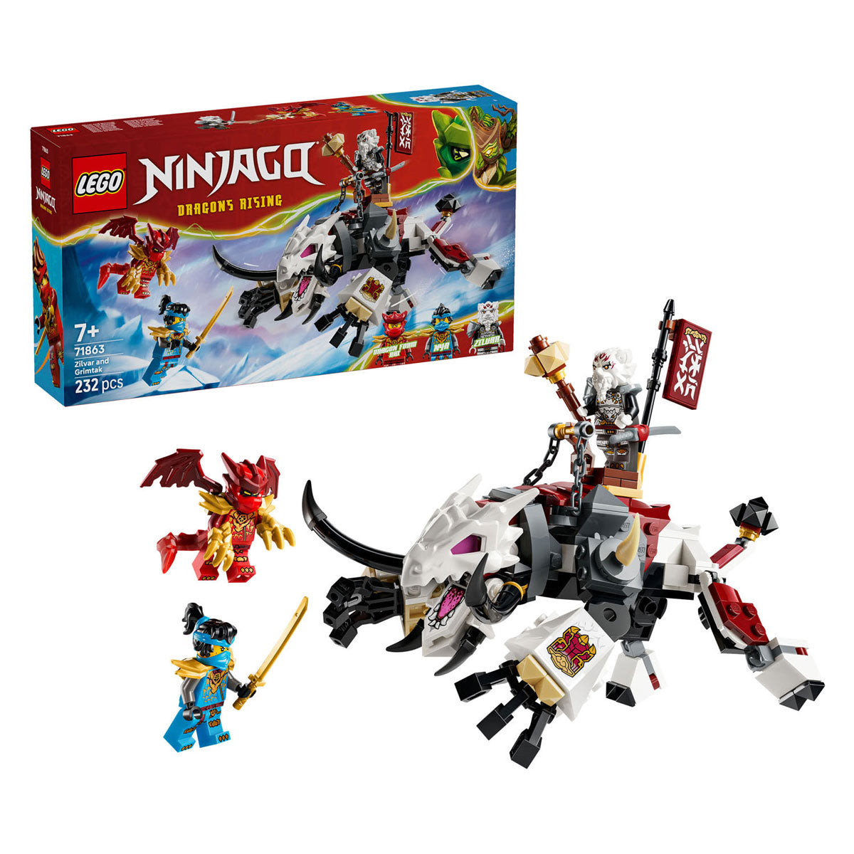 Lego Ninjago 71863 Zilvar und Grimtak, das Drachenbiest