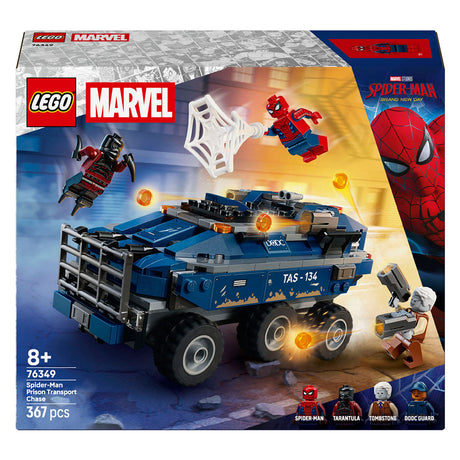 Lego ǀ Marvel Spider-Man Gefängnistransport-Verfolgungsjagd Bausatz für Kinder 76349