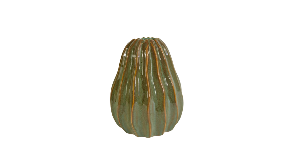 Vaas ''kelly'' keramiek d16 h18,5cm green