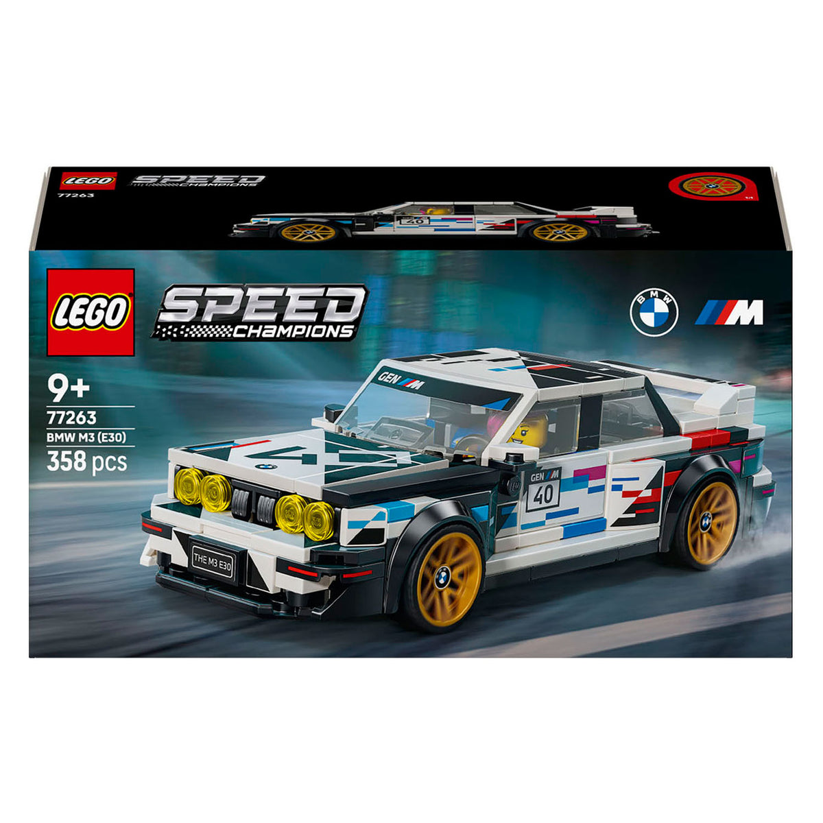 Lego speed champions bmw m3 (e30) auto bouwpakket voor kinderen en kinderkamer decoratie 77263