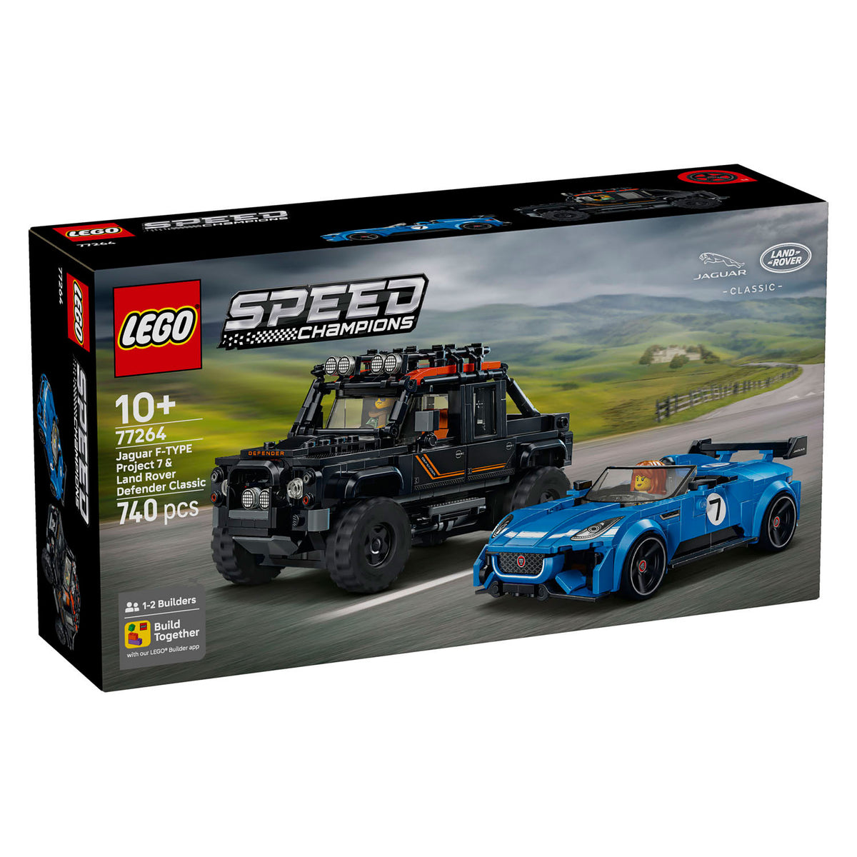Lego speed champions jaguar project 7 en land rover defender auto bouwpakket voor kinderen 77264