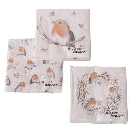 Boltze Home Servietten Rubinrot 20 Stück 34x34cm Papier