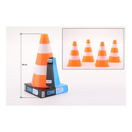 Johntoy Sports Active Orange-Weiß-Pylonen, 4 Stück.