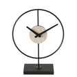 Boltze Home Tischuhr Lumbah H31cm, Eisen, mattschwarz 26x10x31cm