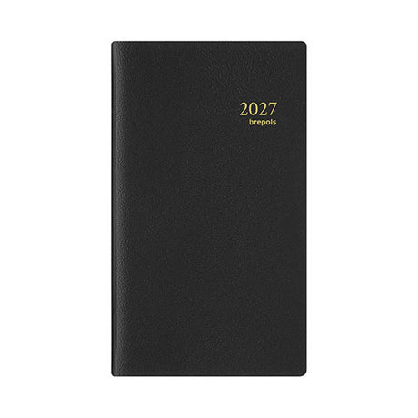 Brepols Taschenkalender Interplan Woche nl 2026 Genova schwarz 9x 16 cm
