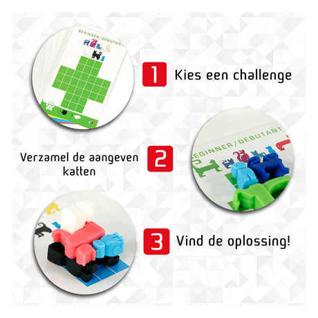 999Games 999 Games Cat Stax Denkspiel (niederländisch, 1 Spieler, ab 7 Jahren, 44 Aufgaben)