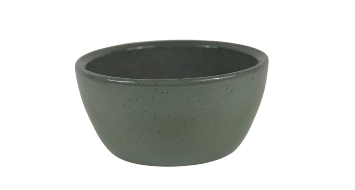 Schaal boule graniet groen glans 19cm