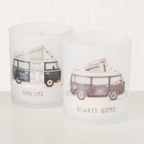 Boltze Home Teelichthalter Glas Vanlife-2-teiliges Set groß und klein