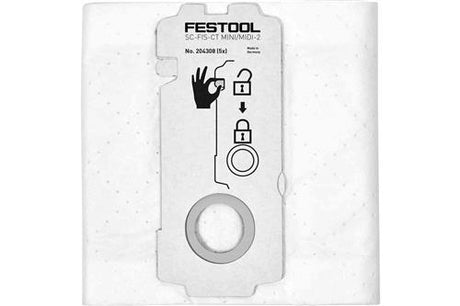 Festool Zubehör selbstreinigender Filterbeutel sc-fis-ct mini midi-2 5 ct15 – 204308