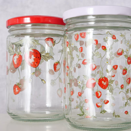 Boltze Home Vorratsglas Erdbeere 500ml Glas