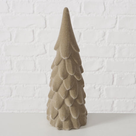 Boltze Home Image Weihnachtsbaum Beige 2er Set Samt