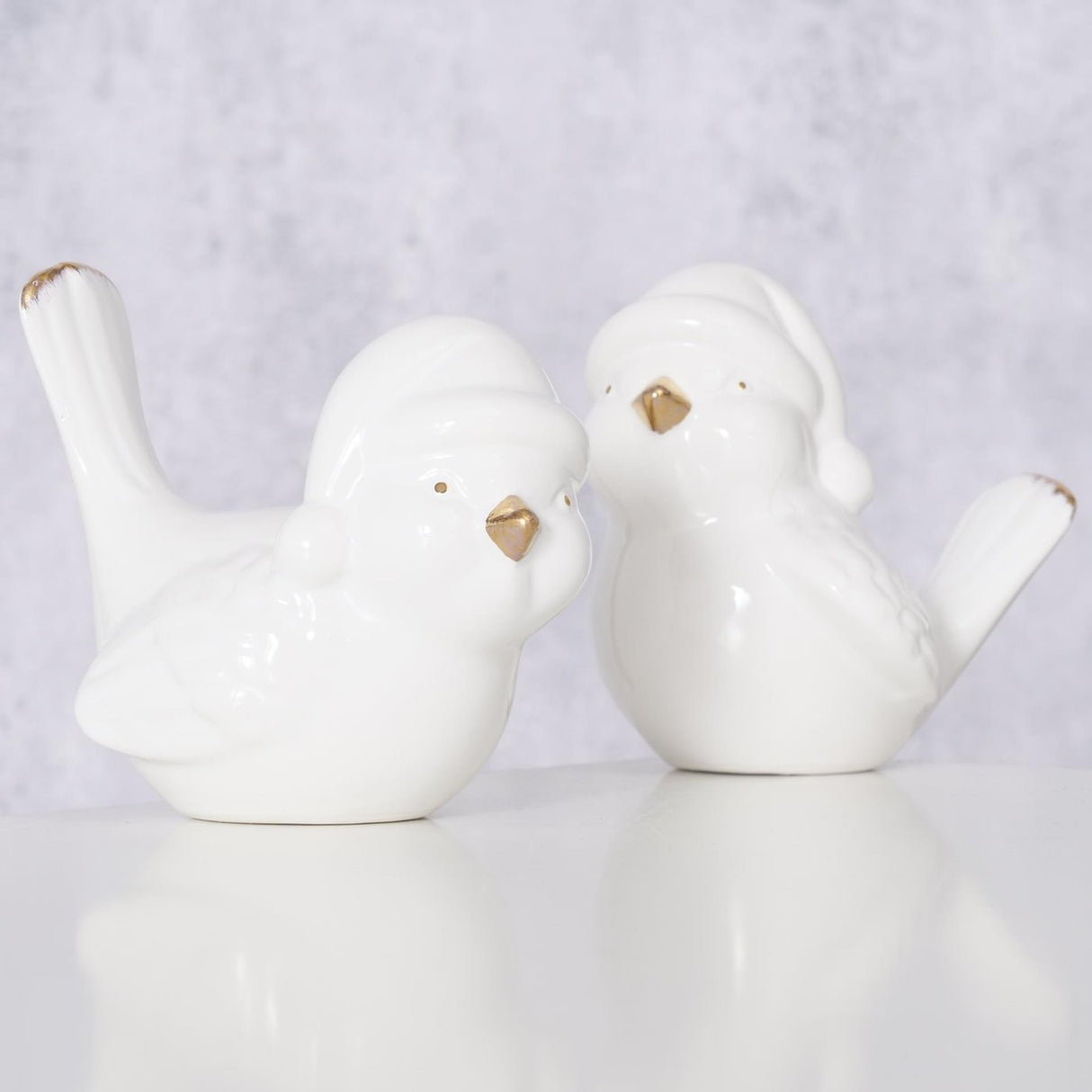 Boltze Home Birdville Dolomit h9cm weiß