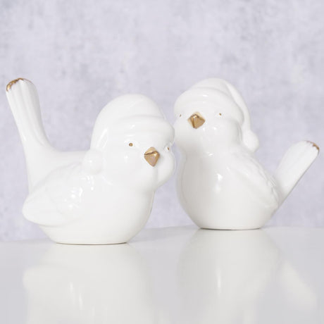 Boltze Home Birdville Dolomit h9cm weiß