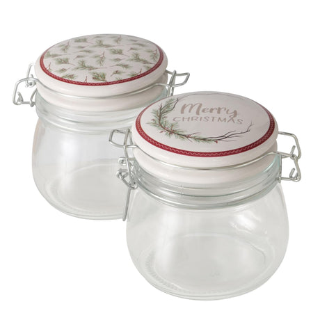 Boltze Home Vorratsglas Charlene 450 ml H11,5 cm Klarglas