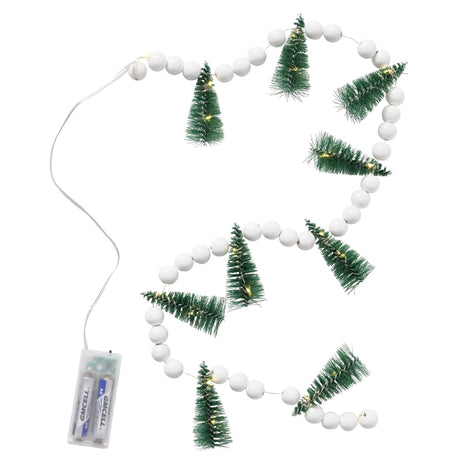 Boltze Home Lichterkette Weihnachtsbäume Tarvo auf Batterie mit Timer L130cm