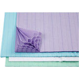 Creativ Company Wabenpapier, Blatt 28x17,8 cm, hellblau, grün, lila, weiß, 4x2 Blatt 1 Karton