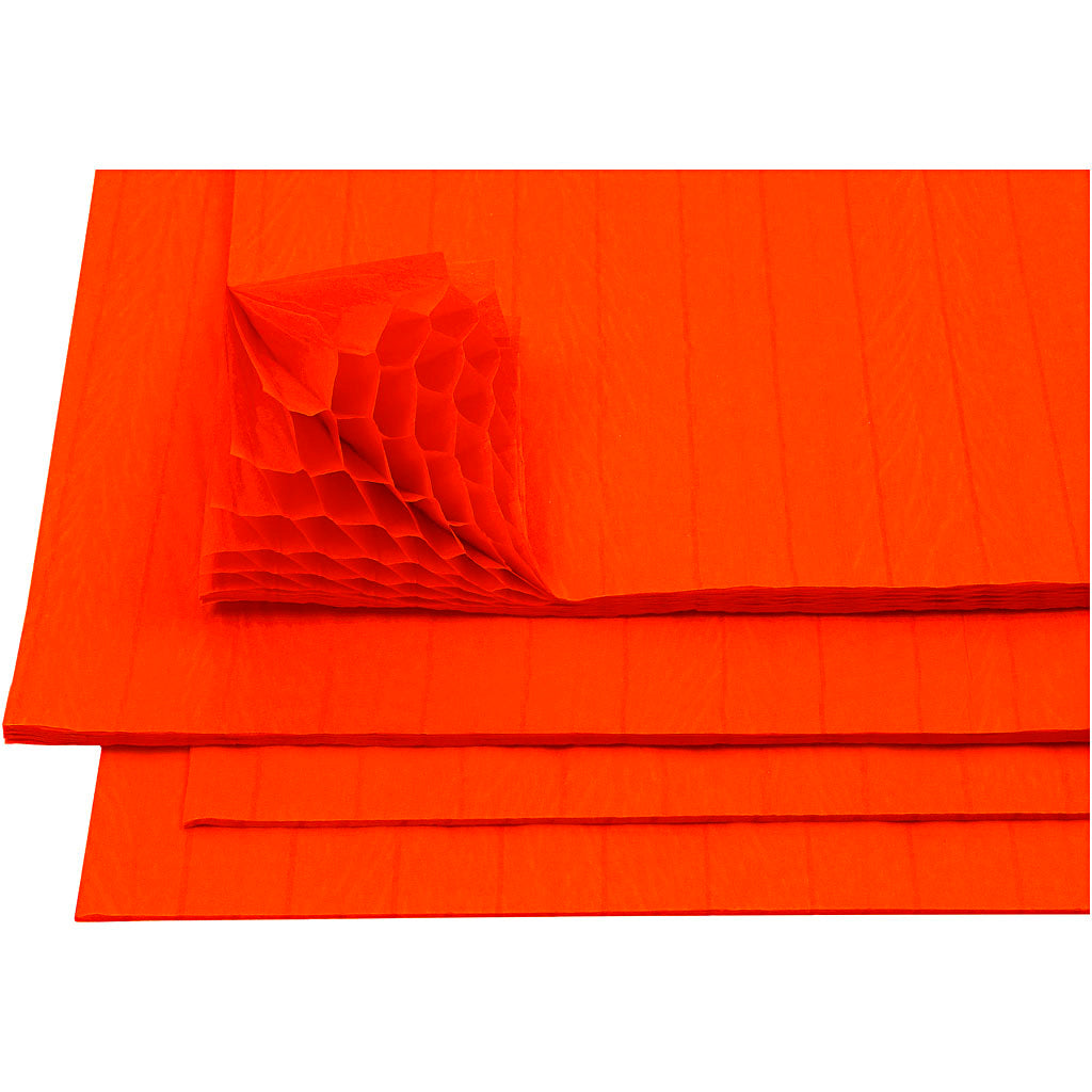 Creativ Company Mundharmonikapapier, Blatt 28x17,8 cm, orange, 8 Blatt 1 Box