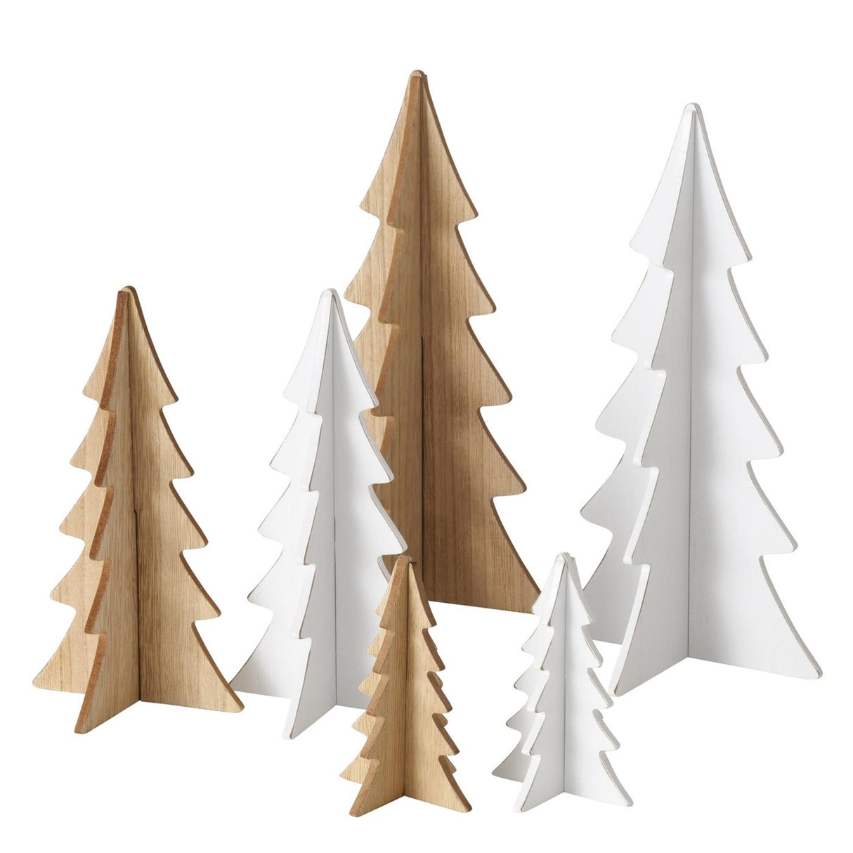 Boltze Startseite Bild Weihnachtsbaum 3D Set a 3 MDF