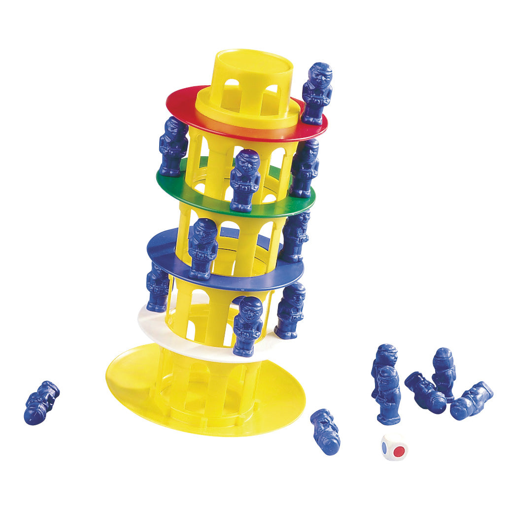 Jumbo Tower of Pisa – Actionspiel – ab 4 Jahren – 2 bis 4 Spieler – Brettspiel für Kinder – Familienspiel