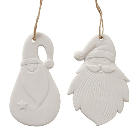 Boltze Home Anhänger Weihnachtsmann Melio Porzellan 10x0,5cm