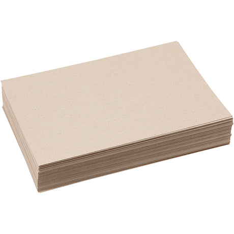 Creativ Company Recyclingkarton, A4, Blatt 210x297 mm, 225 gr, graubraun, 125 Blatt 1 Karton