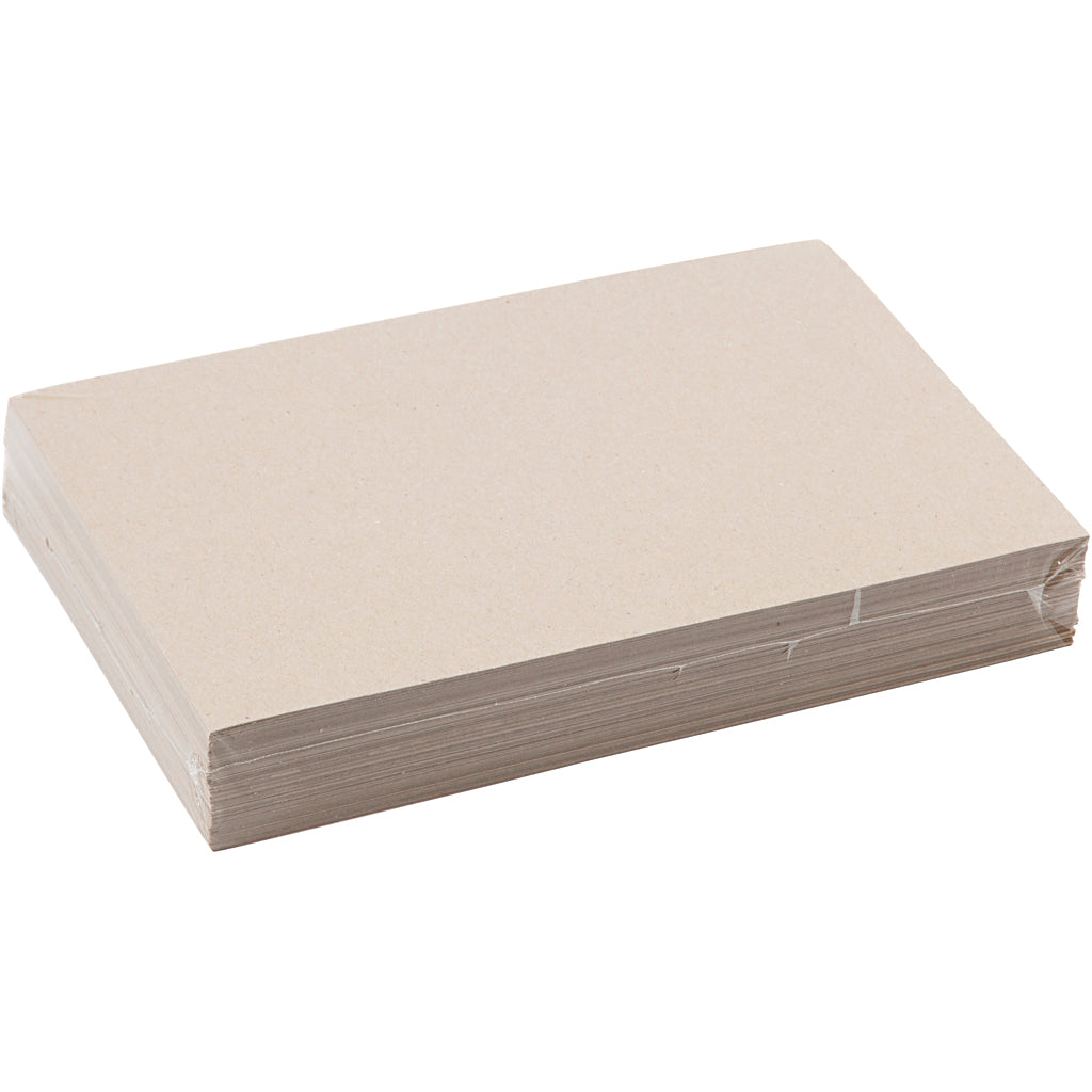 Creativ Company Recyclingkarton, A4, Blatt 210x297 mm, 225 gr, graubraun, 125 Blatt 1 Karton
