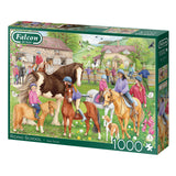 Jumbo-Falken-Puzzle - Reitschule, 1000 Teile.