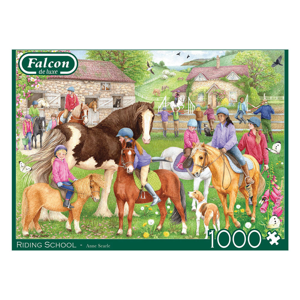 Jumbo-Falken-Puzzle - Reitschule, 1000 Teile.