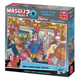 Jumbo Wasgij Retro Mystery 9 Puzzle – der größere Zugüberfall, 1000 Teile.