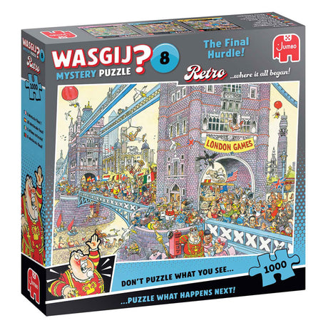 Jumbo Wasgij Retro Mystery 8 Puzzle – Die letzte Hürde!, 1000 Teile.