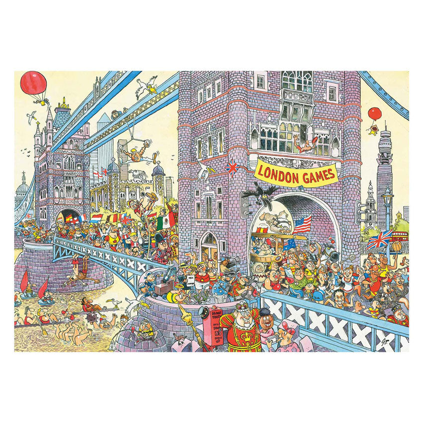 Jumbo Wasgij Retro Mystery 8 Puzzle – Die letzte Hürde!, 1000 Teile.