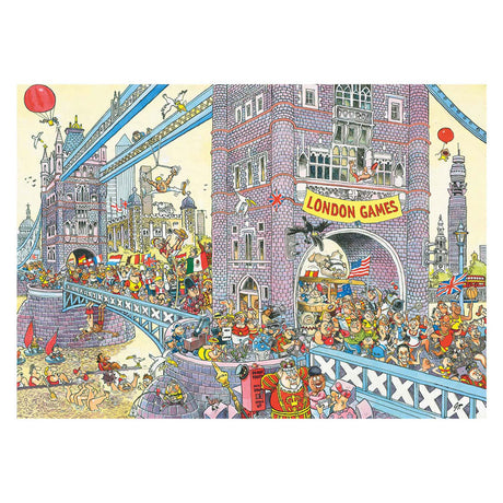 Jumbo Wasgij Retro Mystery 8 Puzzle – Die letzte Hürde!, 1000 Teile.